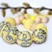 Yellow Grey Nursing/Teething Necklace - Crochet necklace with embroidered beads - Nursing necklace for Mother and child