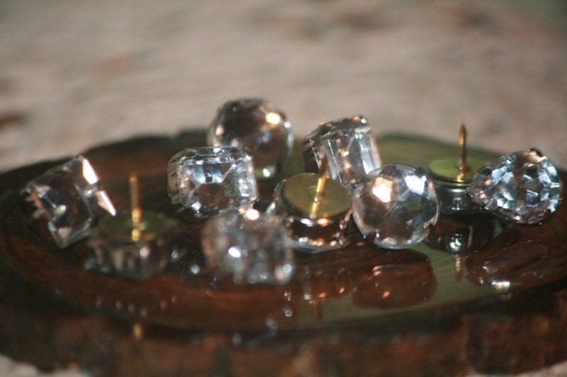 Thumbtacks Jeweled Thumbtacks Chic Thumb tacks Diamond