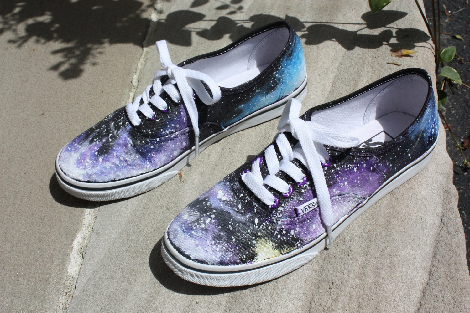 Galaxy Vans Sneakers Custom Hand Painted