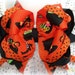 Halloween Hair Bow...Girls Hair Bow....Orange and Black Hair Bow...Witch Print Boutique Bow