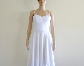 White Evening Dress .Bridesmaid Dress. Party Dress