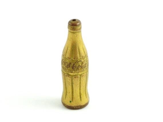 iv bottle vintage Cola Coca Mini Bottle. Plated. Brass Cola Vintage. Coke Collectible
