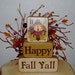 Ready To Ship * Happy Fall Yall Scarecrow Blocks