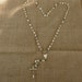 French Antique Rosary Mother Of Pearl ,Heart Crucifix ,Shabby Chic Devotion Christianity