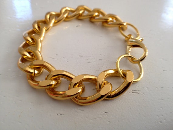 Gold chain bracelet by TheWayWeAre on Etsy