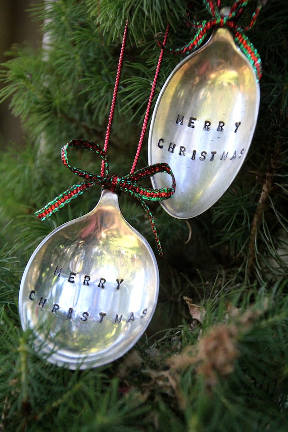 Vintage Silver Spoon Christmas Ornament / Decoration