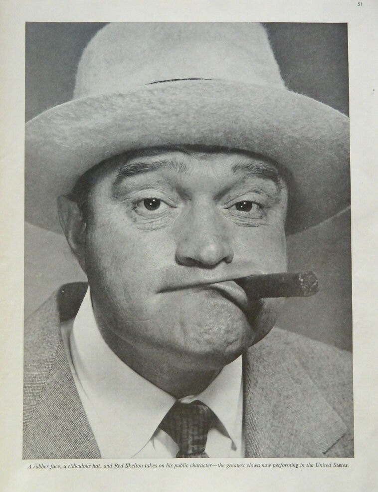 Red Skelton Movie Star and Television Comic Vintage Wall Art