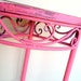 TREASURY LIST ITEM//Coral Hand Painted Corner Table