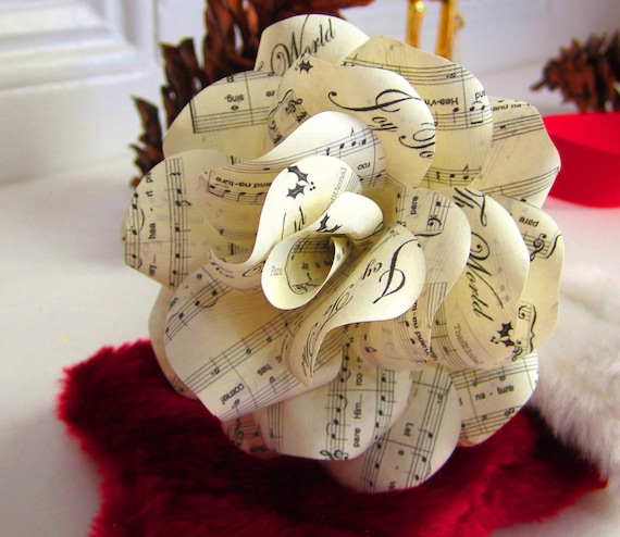 christmas sheet music rose ornaments to decorate your wreath christmas sheet music rose ornaments to decorate your wreath
