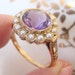 SOLD, FINAL PAYMENT for Gabriella, due before September 30. Amethyst Ring set with 14 Pearls