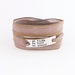 Quote Bracelet Be Kind, Be Honest, Be Silly Hand Stamped Metal Crinkle Silk Ribbon Bracelet Inspirational Taupe, Brown