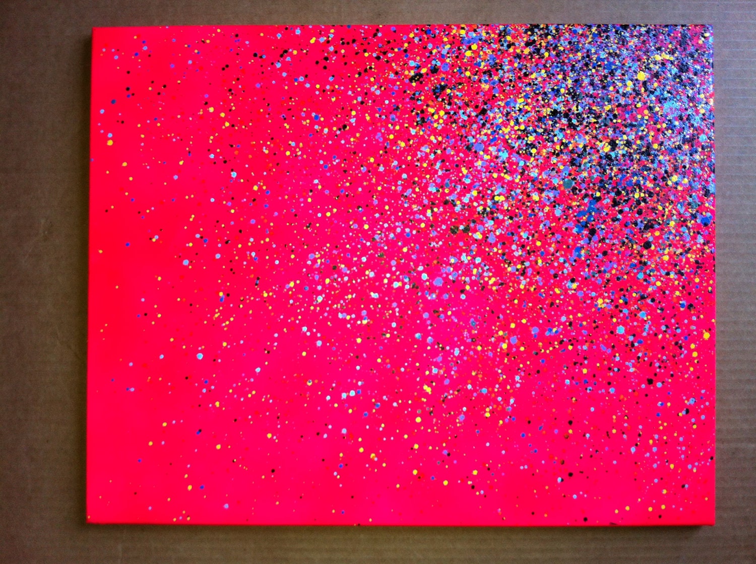 spray paint canvas splatter