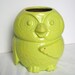 Lime green owl jar retro pop art funky interior design modern kitschy home decor