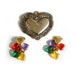 Vintage HEART EARRINGS Clip, 80's