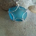 Vibrant starfish beach glass necklace -- 1" X 1 1/4"