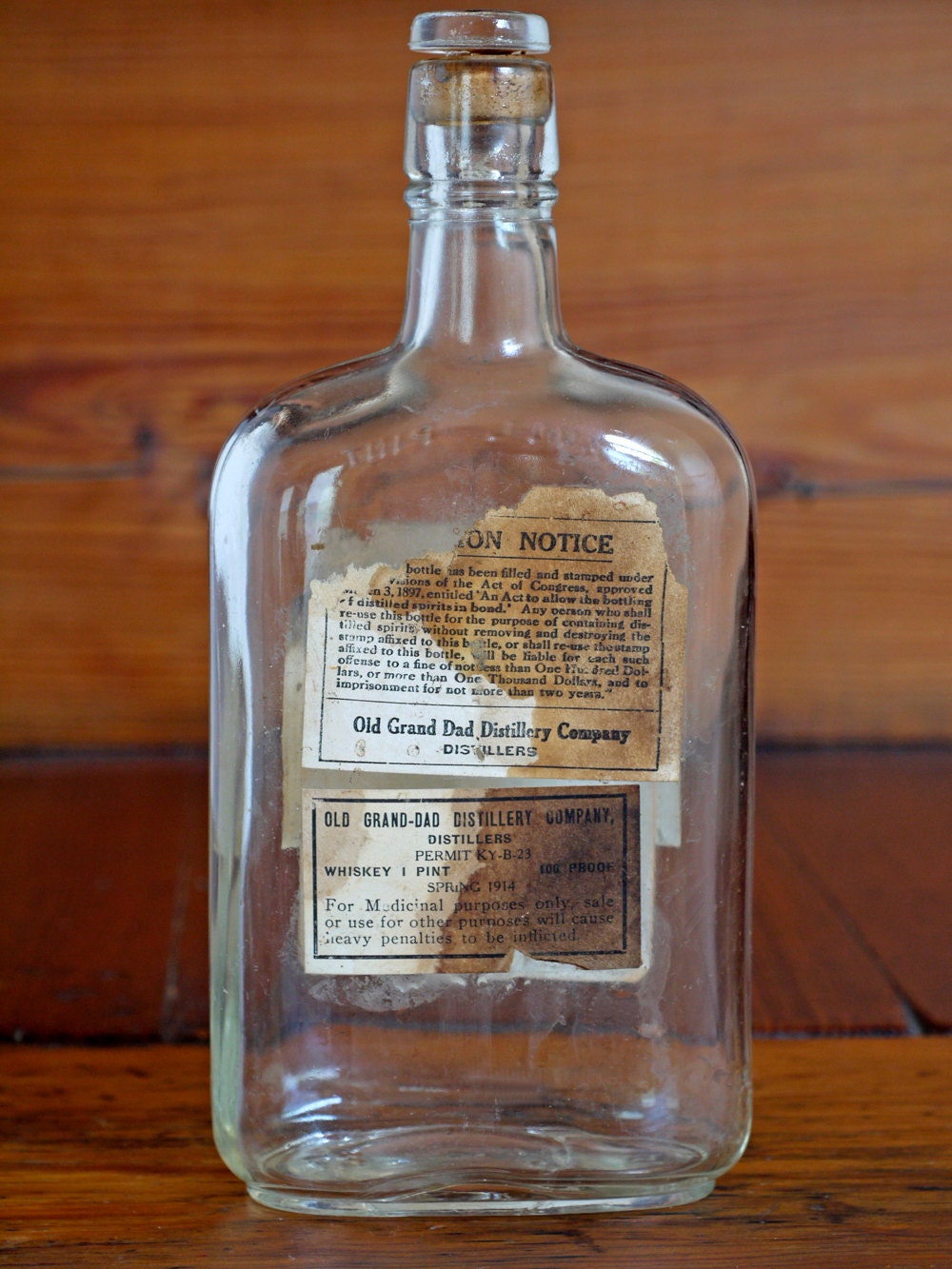 1927 Prohibition Liquor Bottle // ProhibitionEra by BiffAndBettys