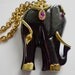 Big & Chunky Bold Vintage Elephant Pendant Necklace