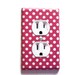 Pink & White Polka Dot Outlet Plate, wall decor