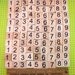 Vintage Numbered Scrabble Like Tiles