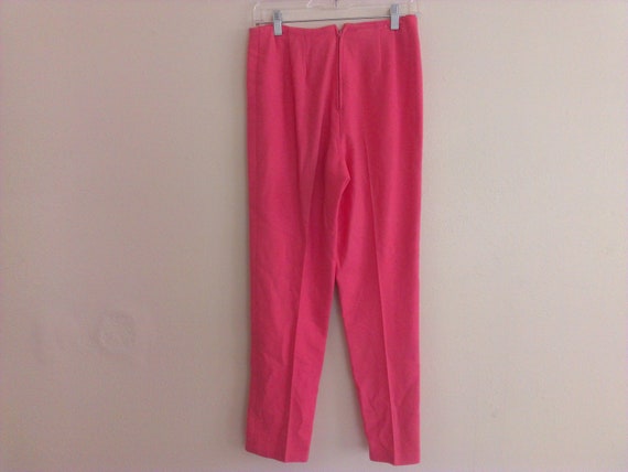 pink wool pants