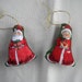 Hand Crafted Set of 2 Mr and Mrs Santa Claus Stuffed Pillow Christmas Ornaments