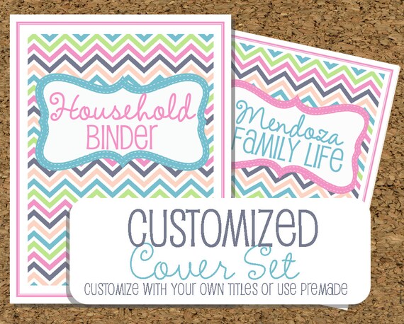 Items similar to Custom Home Management Binder Covers-Custom Titles and ...