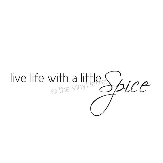 Live Life With a Little Spice Vinyl Wall Kitchen by TheVinylLetter