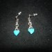 Vintage Dangle Turquoise Heart Earrings