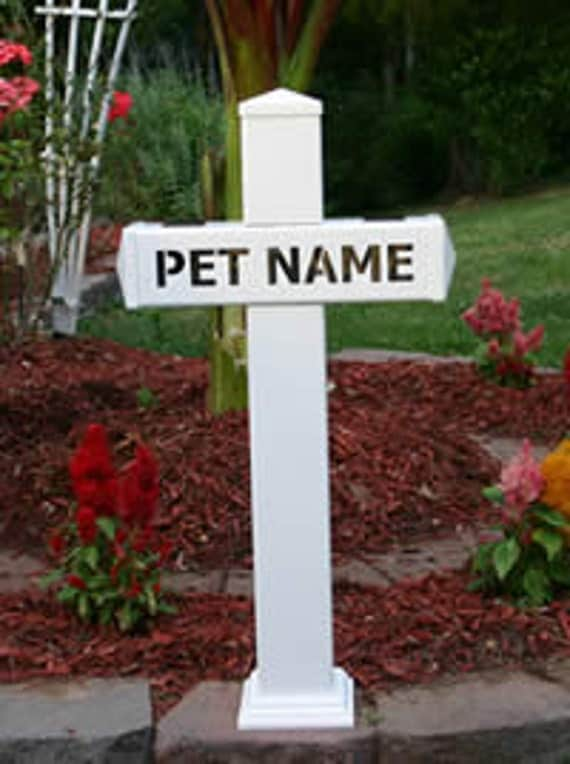 Items similar to Custom Pet Memorial Cross 32" Tall Memorial Garden