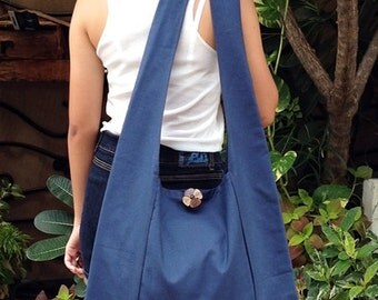 Handbags Canvas Bag Shoulder bag Sling bag Hobo bag Boho bag Messenger bag Tote bag Crossbody Purse Navy Blue