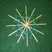 Special order for Janneke - Traditional German 12-pointed Straw Star or Snowflake Decoration: Natural & Green (4.25 in) item 5-3002
