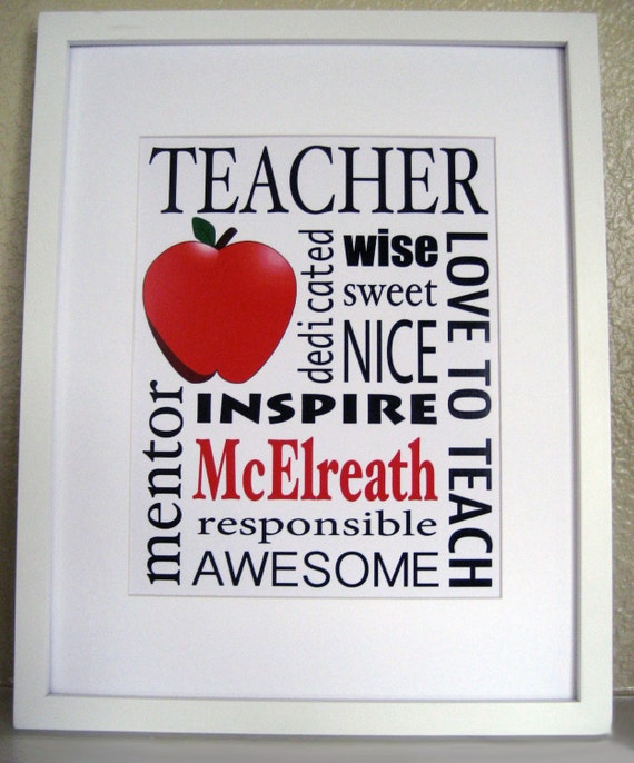 Personalized Teacher Gift Print / The by KreationsbyMarilyn