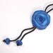 Elegant rose necklace, adjustable polymer clay rose necklace, blue and white necklace, unique blue flower