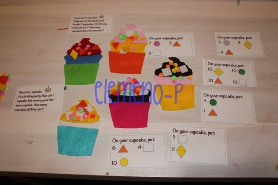 Items similar to Cupcake Math and Counting Set on Etsy