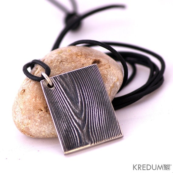 Items Similar To Stainless Damascus Steel Pendant Necklace Original   Il 570xN.394896786 T3jr 