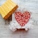Shabby chic heart ornament home decor pink white