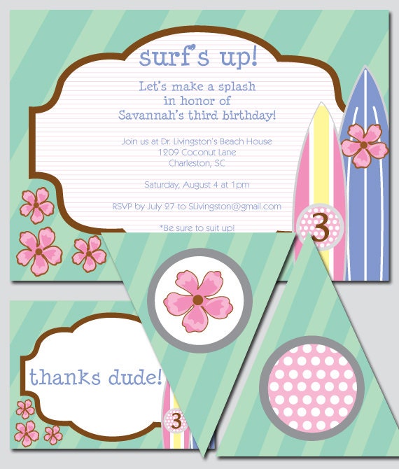 items-similar-to-surf-party-invitation-and-decoration-printable-on-etsy