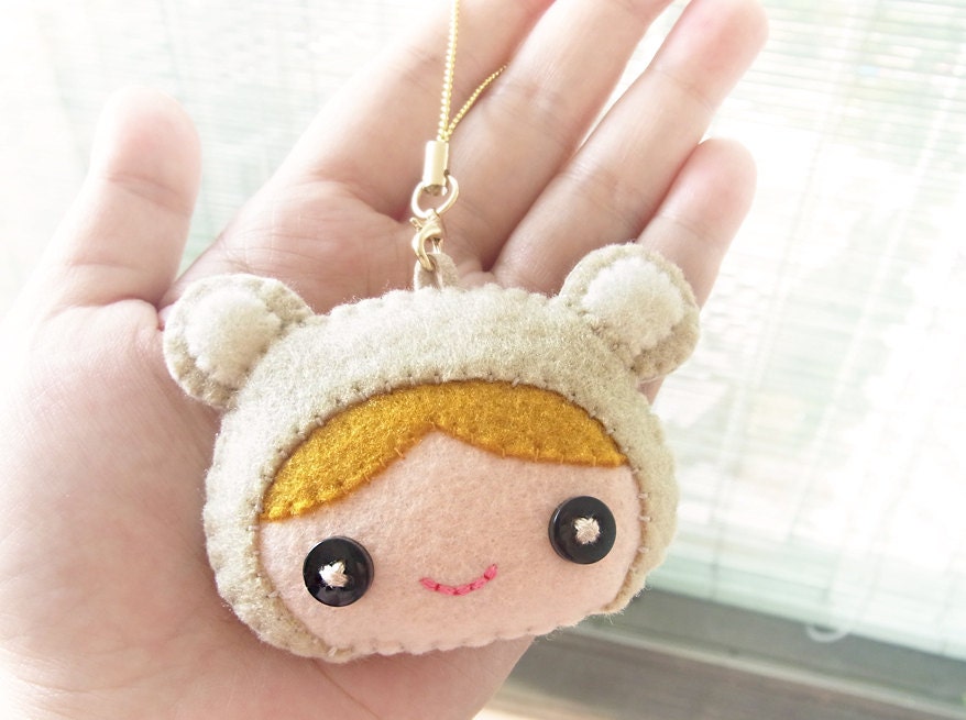 Cell phone charm felt charm cute charm Kawaii cell