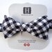 RESERVED for Stephanie - Men's Bow Tie - Black Gingham - Freestyle Tie