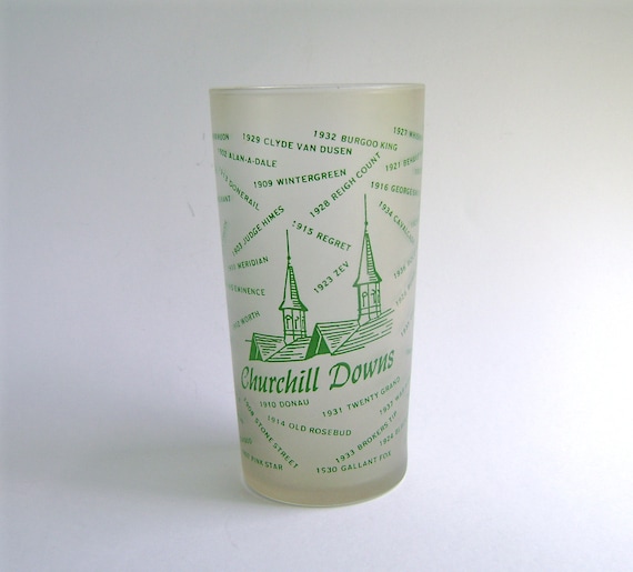 Vintage Kentucky Derby Glass 1954 Authentic Kentucky Derby