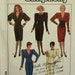 1980s Dress Bias Midriff, Tulip Hem Simplicity Pattern 8342 Uncut Size 10 Bust 32.5 "