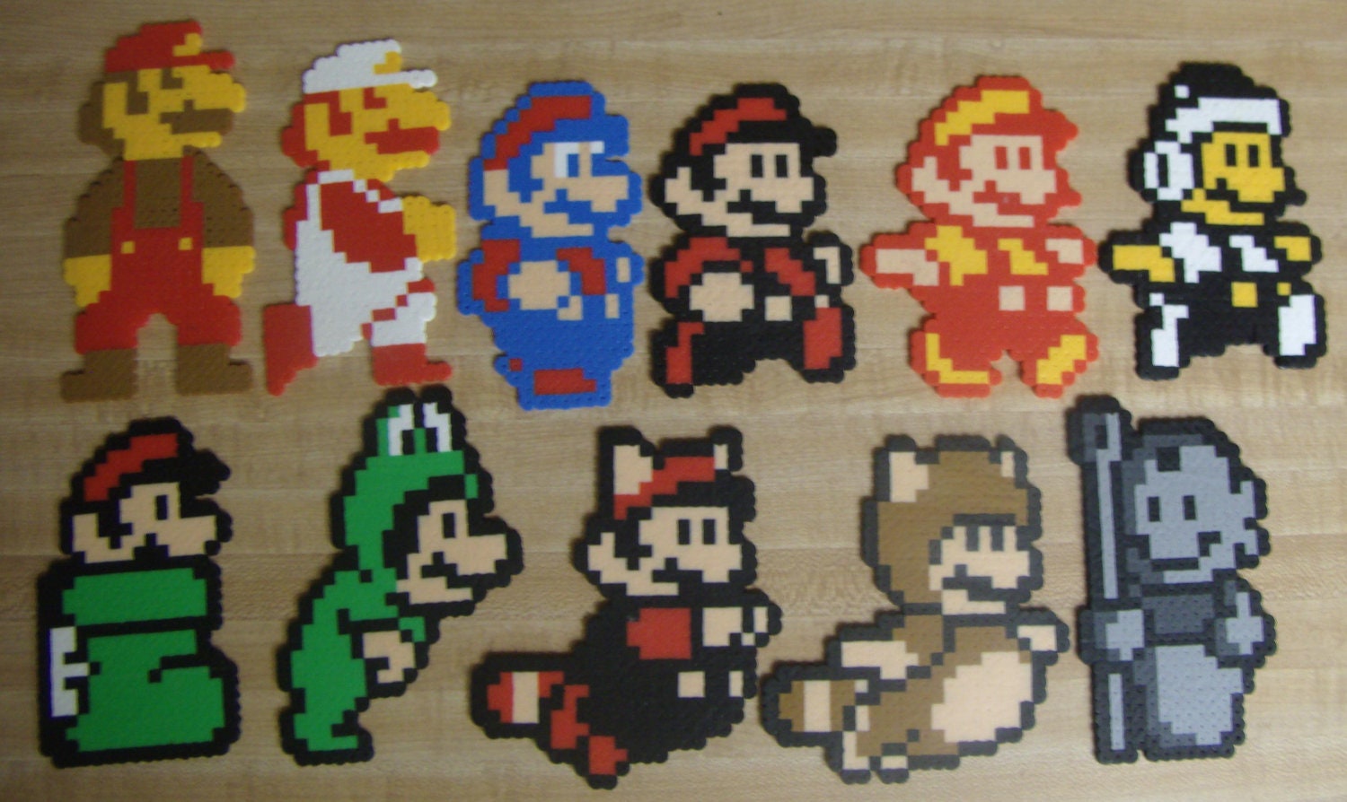 8 bit Evolution of Mario Power-ups 11 pc. Set