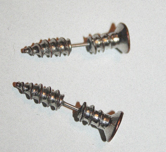 Faux Gauge Screw Post Earrings
