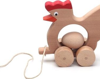 Wooden toys, kids toy, wooden chicken, baby toys, animal toy, gift for kids, wooden baby toys, toddler gift, wood toy, kids animal toy
