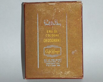 MEN'S TOILETRY BOX - Vintage Paul DuBois Eau de Cologne Deodorant Box - Art Deco Collectible