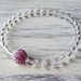 HEALING & BALANCE Clear Quartz Bracelet with Pink Pave Bead