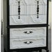 RESERVED FOR DONCHAAN - Vintage Refurbished Black & White Hollywood Regency Tallboy Dresser