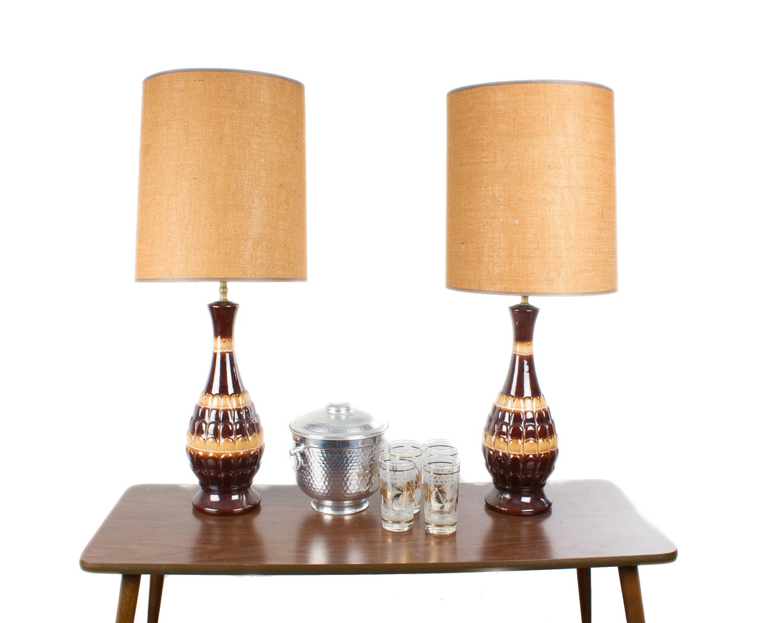 Vintage Table Lamp Pair 1970