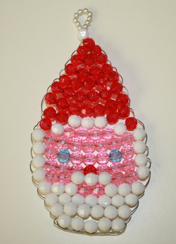 Vintage Handmade Beaded Christmas Ornaments