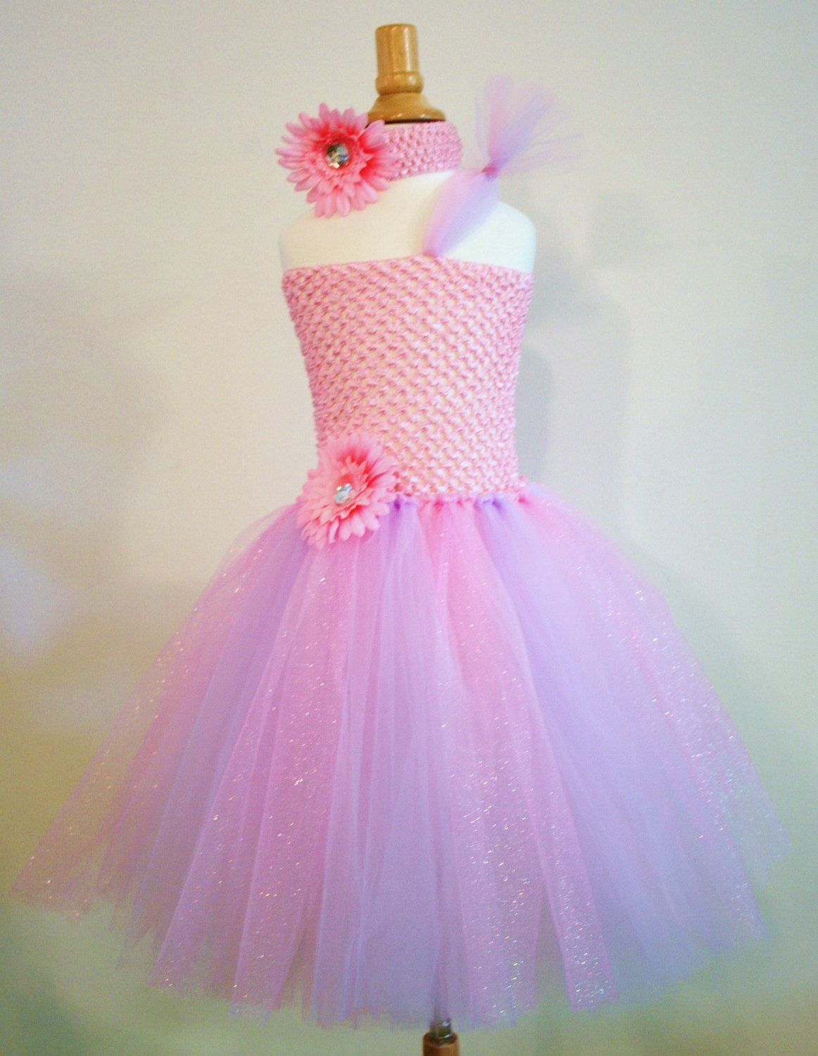 Baby Girls Pink Lavender Princess Tutu Dress by AydaAndEmilys